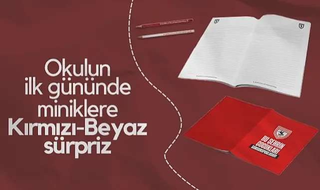 Okulun İlk Gününde Kırmızı-Beyaz Sürpriz! Minik Kalpler Samsunspor Sevgisiyle Atacak