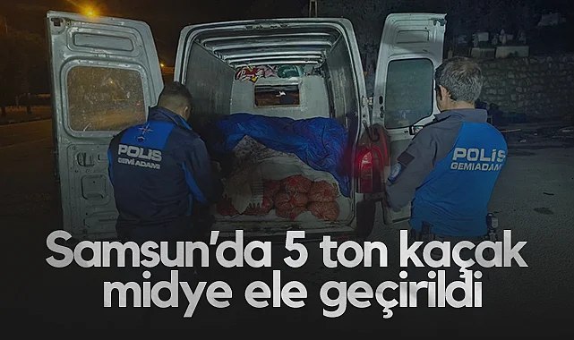  Samsun'da 5 Tondan Fazla Kaçak Midye Ele Geçirildi