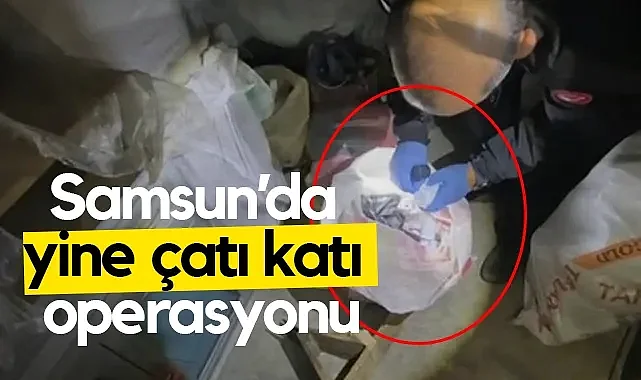 Samsun'da Çatı Katında Uyuşturucu Hap Ele Geçirildi
