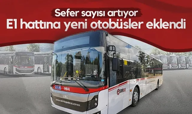 Samsun'da E1 Ekspres Hattına Yeni Körüklü Otobüsler Eklendi! Sefer Sayısı Artıyor...