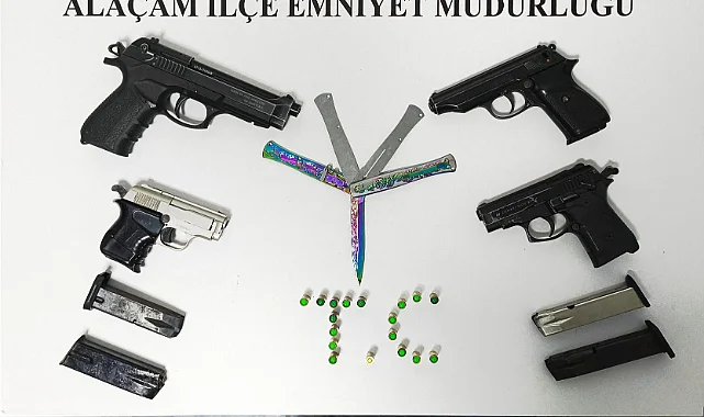 Samsun’da Evinde 4 Ruhsatsız Tabanca Bulunan Zanlı Yakalandı