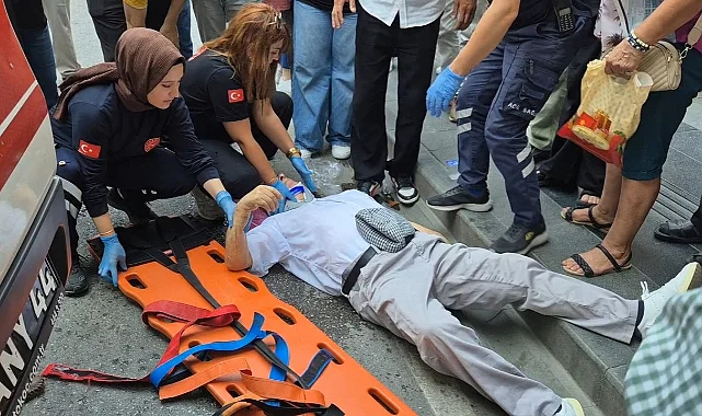 Samsun'da Korkutan Kaza: Motosiklet Yayaya Çarptı, 1 Yaralı