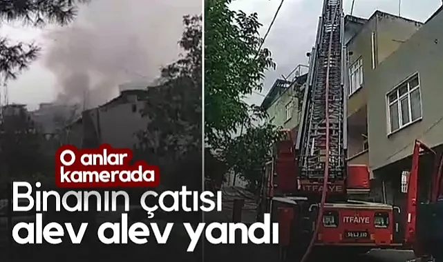 Samsun'da Korkutan Yangın: Bir Binanın Çatısı Alev Alev Yandı