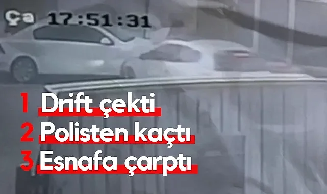 Samsun'da Polisten Kaçan Sürücü Esnafa Çarptı