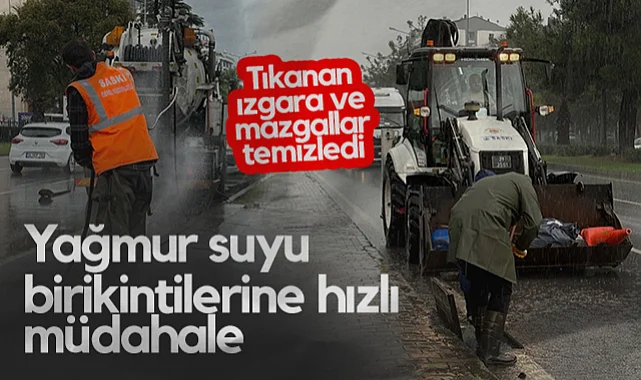 Samsun'da Yağmur Suyu Birikintilerine Anında Müdahale: Tıkanan Izgara ve Mazgallar Temizlendi