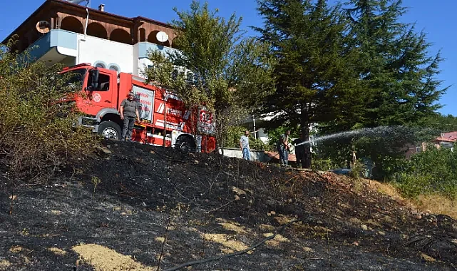 Samsun Havza’da Arazi Yangını: 1 Dekar Alan Zarar Gördü
