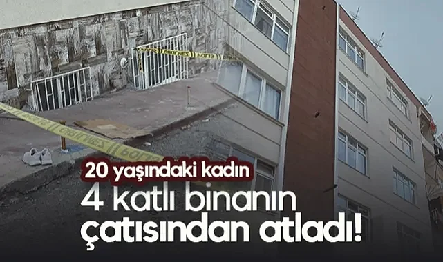 Samsun'da Genç Kadın 4 Katlı Binanın Çatısından Atladı