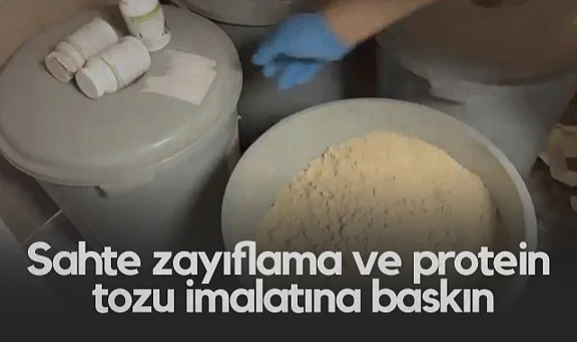 Samsun'da Sahte Zayıflama ve Protein Tozu İmalatına Baskın