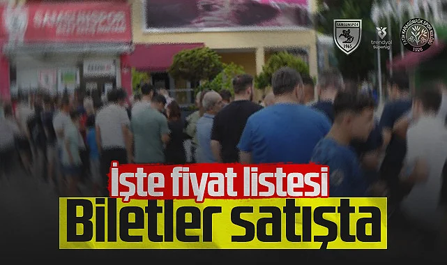 Samsunspor-Fatih Karagümrük Maçı Biletleri Satışta