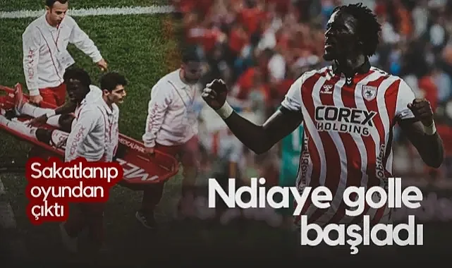 Samsunspor'un Yeni Golcüsü Cherif Ndiaye Golle Başladı, Sakatlıkla Çıktı!