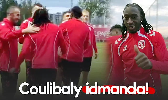 Samsunspor'un Yeni Yıldızı Tanguy Coulibaly Antrenmanda