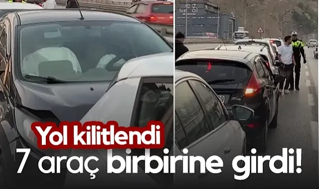Tekkeköy'de Zincirleme Kaza: 7 Araç Birbirine Girdi, Yol Kilitlendi