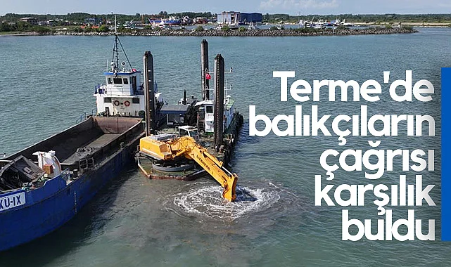 Terme'de Balıkçıların Çağrısı Karşılık Buldu! Barınak Kumdan Temizleniyor...