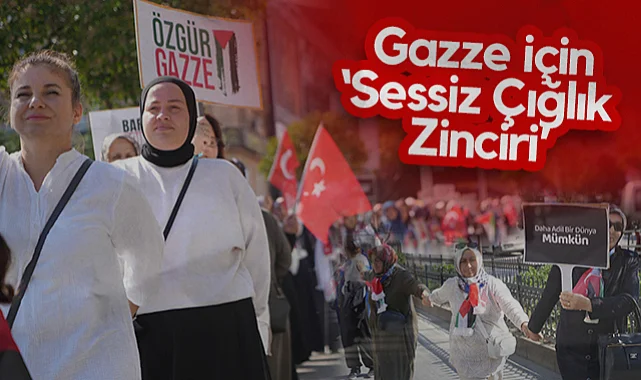 AK Parti Samsun Kadın Kolları'ndan Gazze İçin Sessiz Çığlık Zinciri