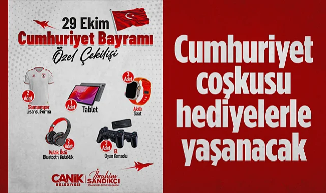 Canik'te Cumhuriyet Coşkusu Hediyelerle Yaşanacak