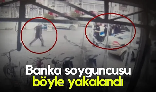 Çarşamba'da Banka Soyguncusunun Kaçış ve Yakalanma Anı Kamerada