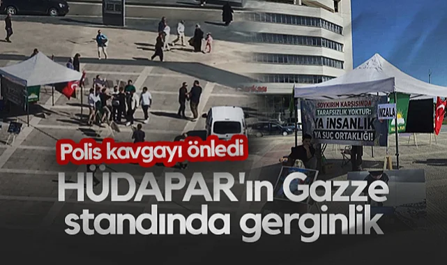 HÜDAPAR'ın Samsun Gazze Standında Gerginlik: Polis Kavga Çıkmasını Önledi