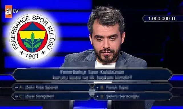 Kim Milyoner Olmak İster'de 1 Milyonluk Fenerbahçe Sorusu Gündem Oldu