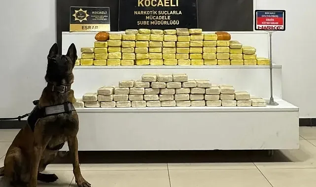 Kocaeli’de 46 Kilo 840 Gram Uyuşturucu Ele Geçirildi