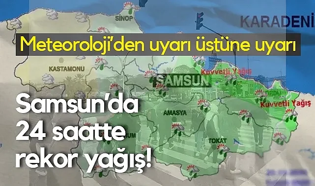 Meteoroloji Açıkladı: Samsun’da 24 Saatte 41,3 Kilo Yağış Kaydedildi