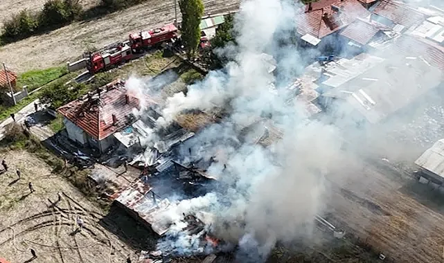 Odunlukta Başlayan Yangın Eve ve Araçlara Sıçradı! 