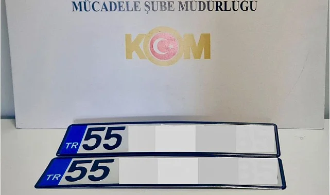 Samsun Atakum'da Aracına Sahte Plaka Takan Şüpheli Yakalandı