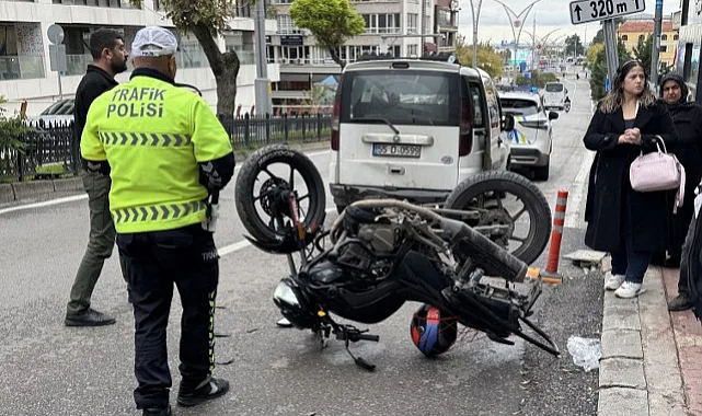 Samsun’da Dolmuşla Çarpışan Motosikletin Sürücüsü Yaralandı