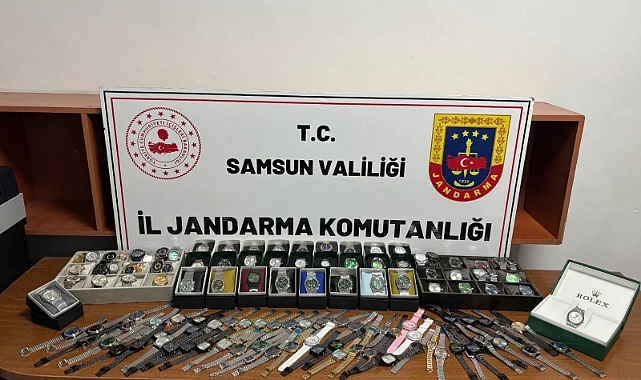 Samsun'da Jandarma Ekiplerinden Kaçak Saat Operasyonu