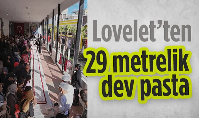  Samsun'da Lovelet’ten 29 Metrelik Dev Pasta 