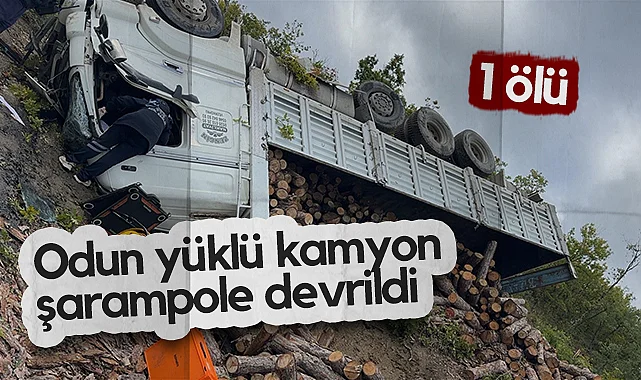 Samsun'da Odun Yüklü Kamyon Şarampole Devrildi: 1 Ölü
