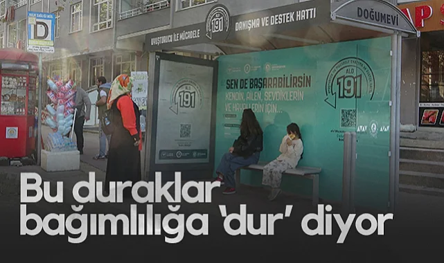 Samsun’da Otobüs Durakları Bağımlılığa Dur Diyor