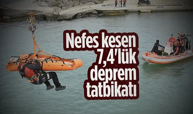 Samsun'da SBB ve İHH'dan Nefes Kesen Deprem Tatbikatı
