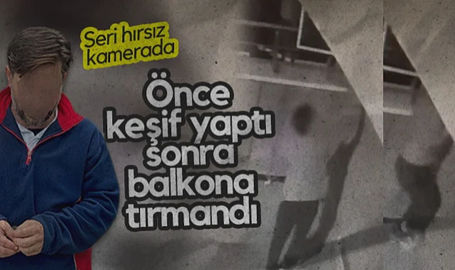 Samsun'da Seri Hırsız Kamerada: Önce Keşif Yaptı Sonra Balkona Tırmandı