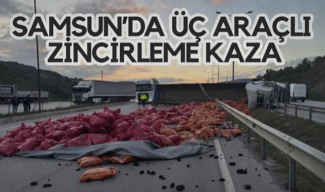 Samsun Kavak’ta Üç Araçlı Zincirleme Kaza