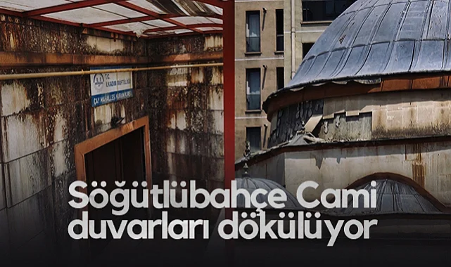 Samsun Söğütlübahçe Cami Duvarları Dökülüyor
