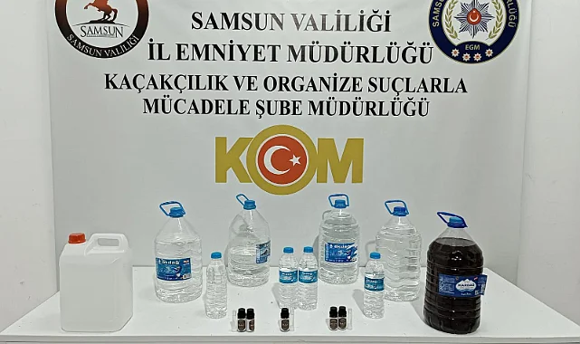 Samsun'da Sahte ve Kaçak Alkollü İçki Satışına Yönelik Operasyon Düzenlendi