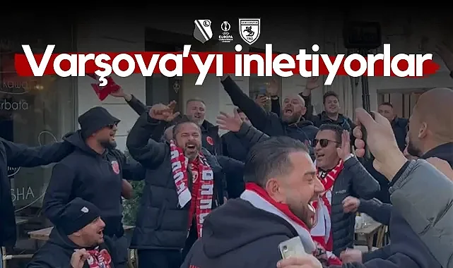 Samsunspor Taraftarları Varşova'yı İnletiyor: Avrupa Deplasmanında Şölen Havası!