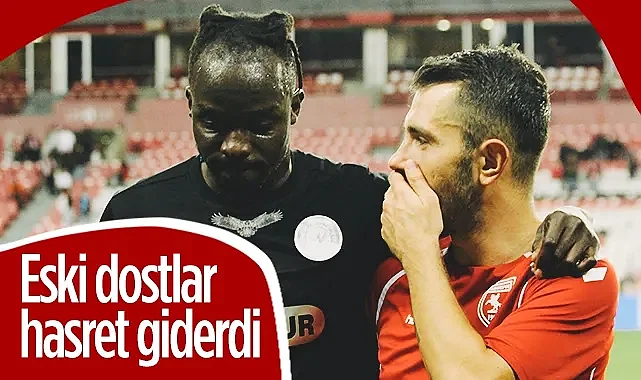 Samsunsporlu Emre Kılınç ve Rizesporlu Ali Sowe Derbide Hasret Giderdi