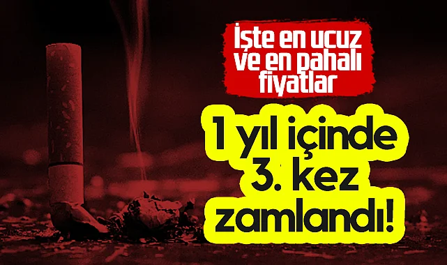Sigara Fiyatlarına Yılın 3. Zammı Geldi