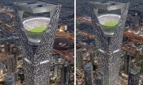 Suudi Arabistan Dünyanın İlk Gökyüzü Stadyumu'nu Tanıttı