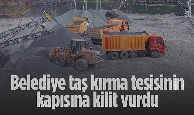 Ayvacık Belediyesi Taş Kırma Tesisinin Kapısına Kilit Vurdu