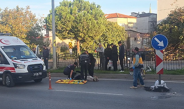 Bafra'da Motosiklet Kazası: Sürücü Yaralandı