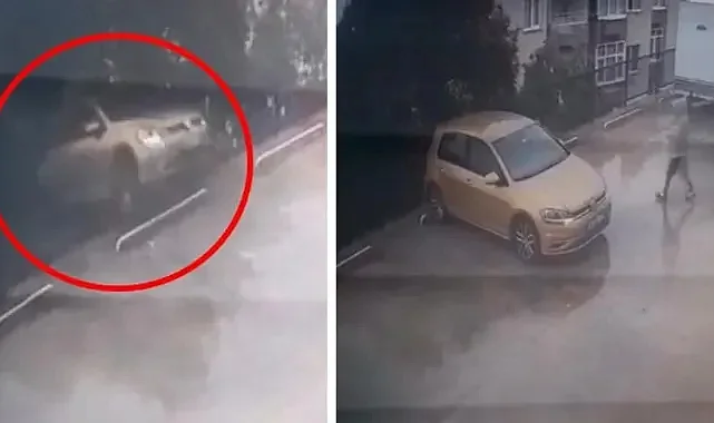 Otomobilini Yanlışlıkla Geri Vitese Alan Sürücü, 7 Metre Yükseklikten Düştü