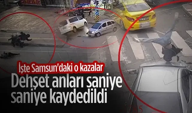 Dehşet Anları Saniye Saniye Kaydedildi: İşte Samsun'daki O Kazalar