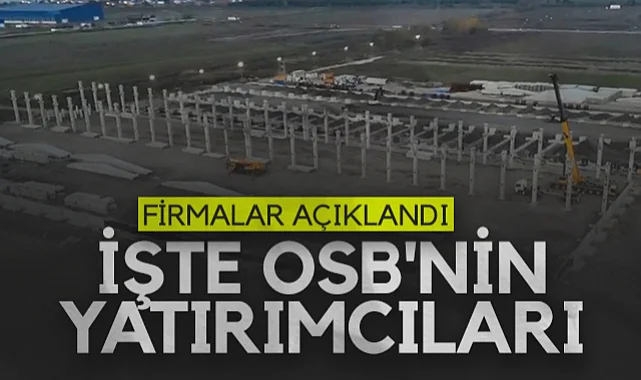 Firmalar Açıklandı: İşte Samsun Yeni OSB'nin Yatırımcıları 