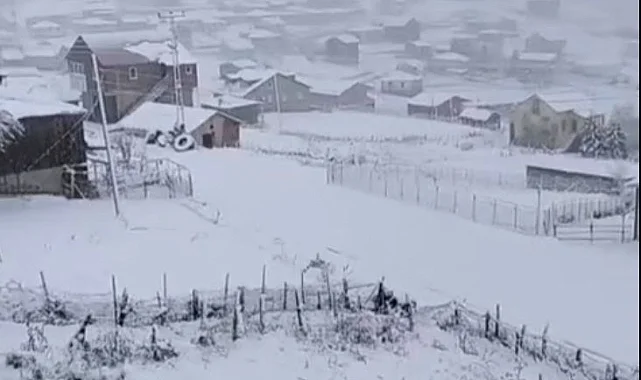 Giresun Yaylaları Beyaza Büründü: Bektaş ve Kulakkaya'da Kar Yağışı Başladı, Buzlanma Uyarısı 