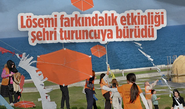 Lösemi Farkındalık Etkinliği Samsun'u Turuncuya Bürüdü