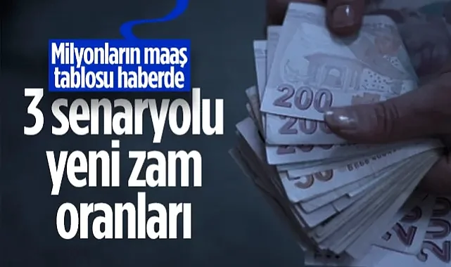 Milyonların Maaş Tablosu Burada! İşte 3 Senaryolu Yeni Zam Oranları