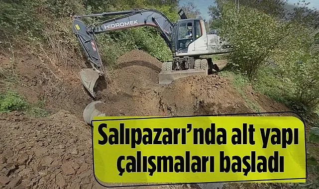 Salıpazarı Belediyesi Kırsal Mahallelerde Kış Öncesi Altyapı Hamlesi Başlattı
