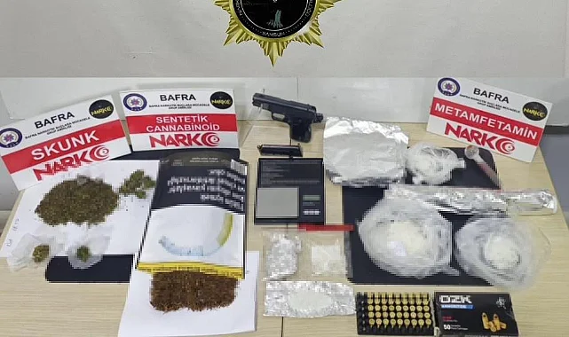 Samsun Bafra'da Narkotik Operasyonu: Uyuşturucu ve Silah Ele Geçirildi